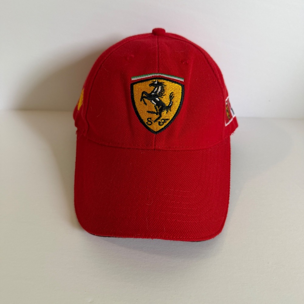 Ferrari F1 Racing Hat Red Cotton Embroidered Shell Marlboro Scuderia Cap Mens